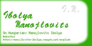 ibolya manojlovits business card